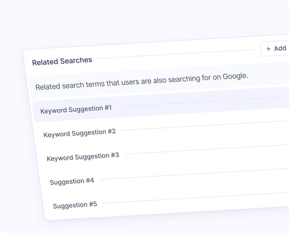 Keyword suggesties